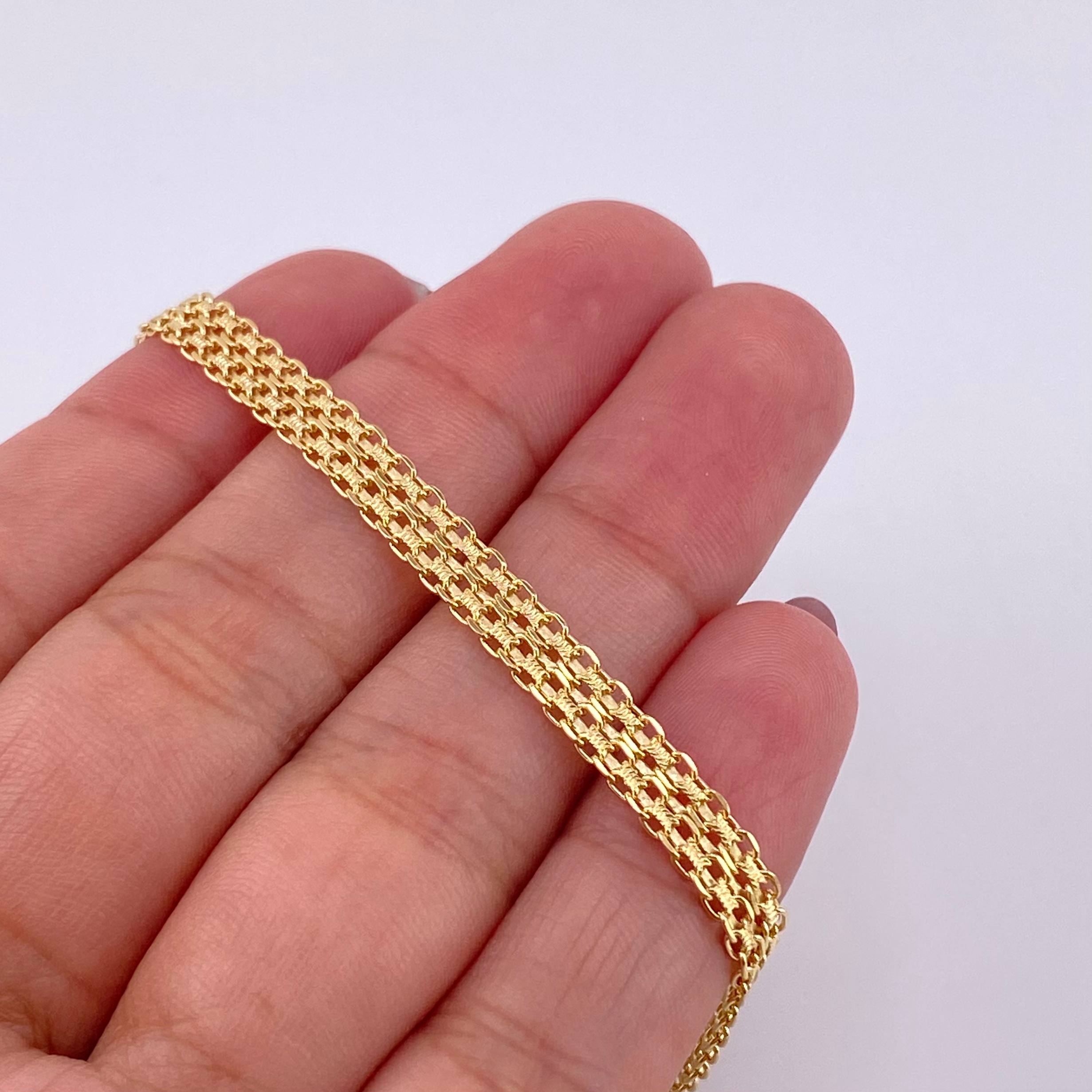 Pulso Chino 5.35g / 18.3cm / 4.7mm Oro Amarillo 18K