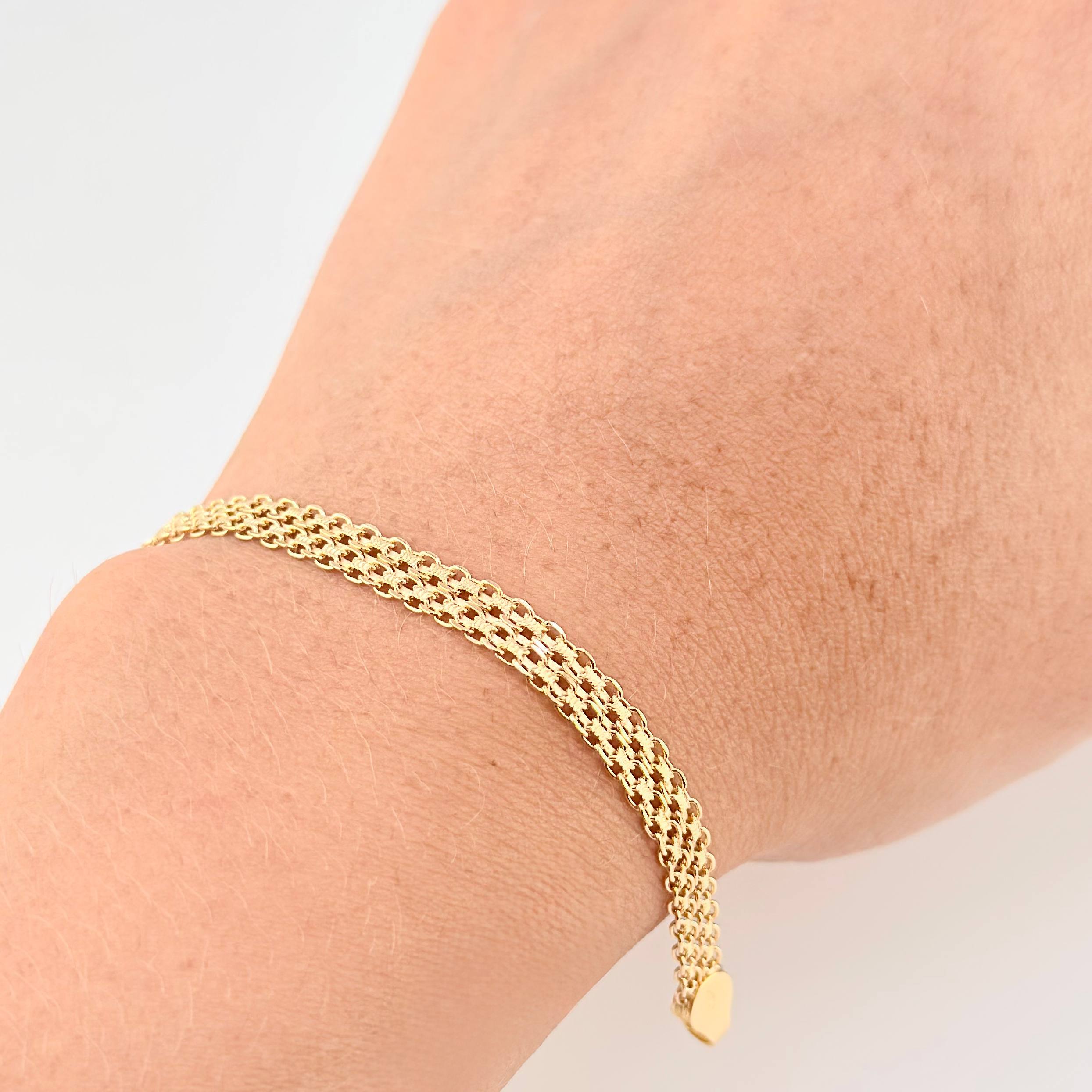 Pulso Chino 5.35g / 18.2cm / 4.75mm Oro Amarillo 18K