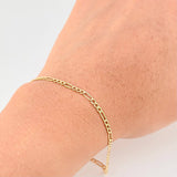 Pulso Figaro 1g / 19cm / 2.6mm Oro Amarillo 18K
