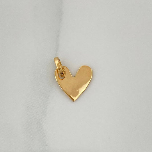 Dije Placa Corazón 0.4gr / 1.2cm / Oro Amarillo 18K %