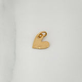 Dije Placa Corazón 0.4gr / 1.2cm / Oro Amarillo 18K %