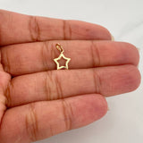 Dije Silueta Estrella 0.25gr / 1.5cm / Oro Amarillo 18K %