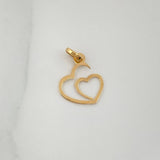 Dije Silueta Corazón Doble 0.25gr / 1.5cm / Oro Amarillo 18K %