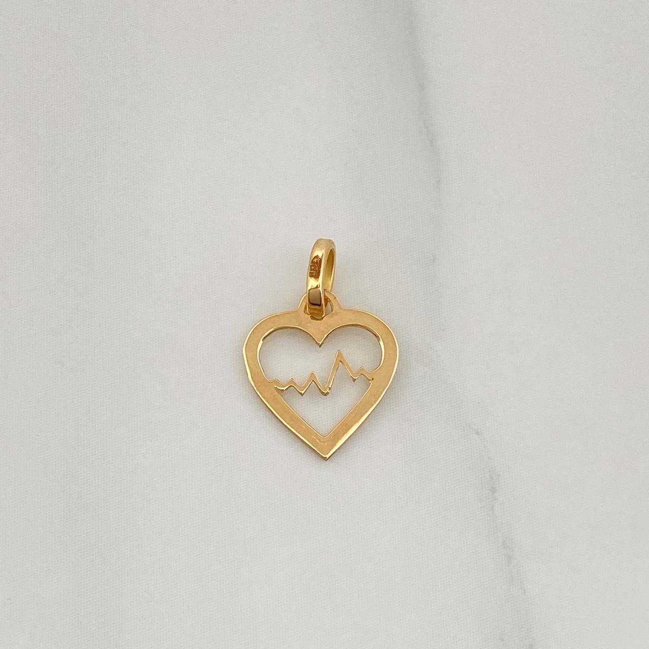 Dije Silueta Corazón 0.25gr / 1.4cm / Oro Amarillo 18K %