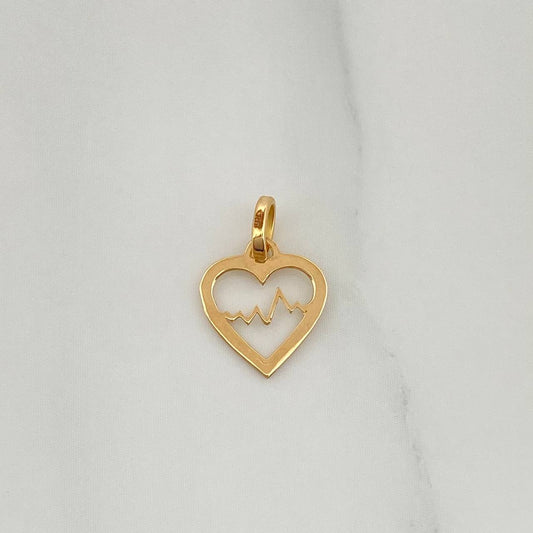 Dije Silueta Corazón 0.25gr / 1.4cm / Oro Amarillo 18K %