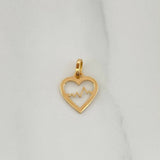 Dije Silueta Corazón 0.25gr / 1.4cm / Oro Amarillo 18K %