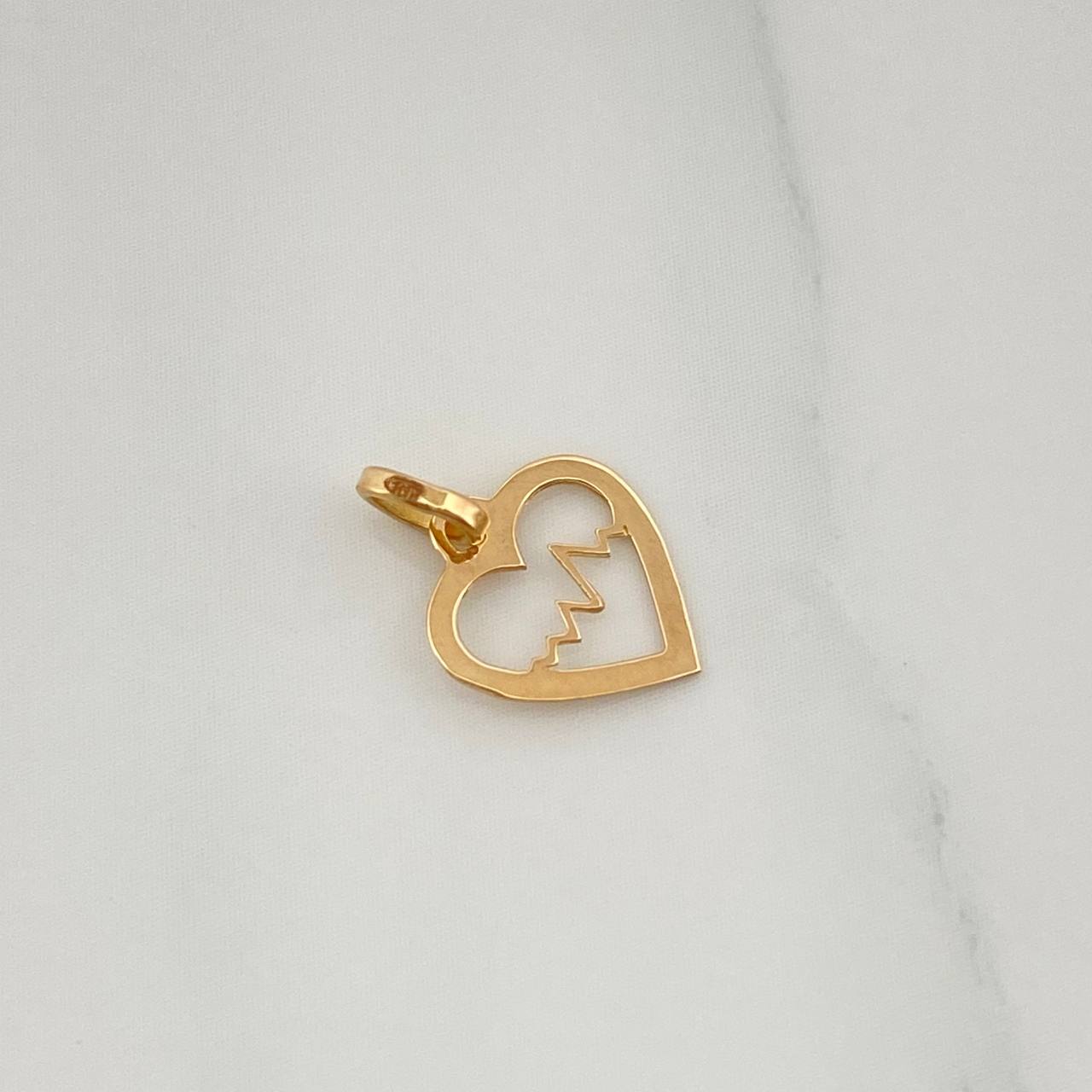Dije Silueta Corazón 0.25gr / 1.4cm / Oro Amarillo 18K %