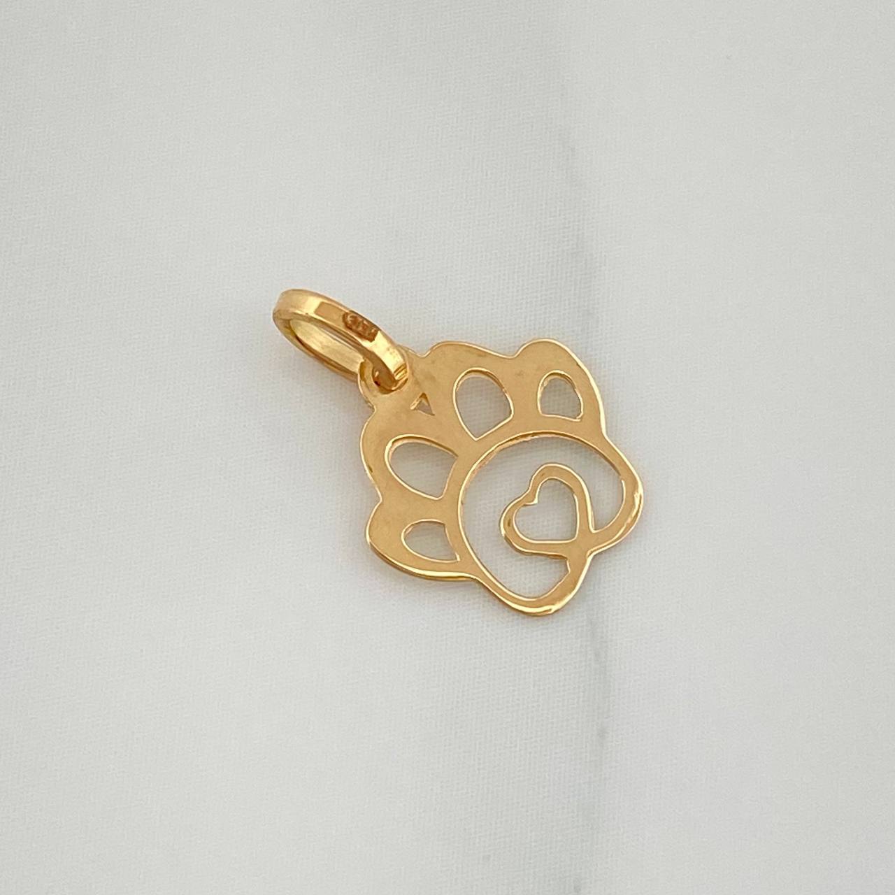 Dije Silueta Huella 0.3gr / 1.4cm / Oro Amarillo 18K %