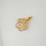 Dije Silueta Huella 0.3gr / 1.4cm / Oro Amarillo 18K %