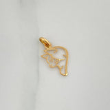 Dije Silueta Gato 0.25gr / 1.8cm / Oro Amarillo 18K %