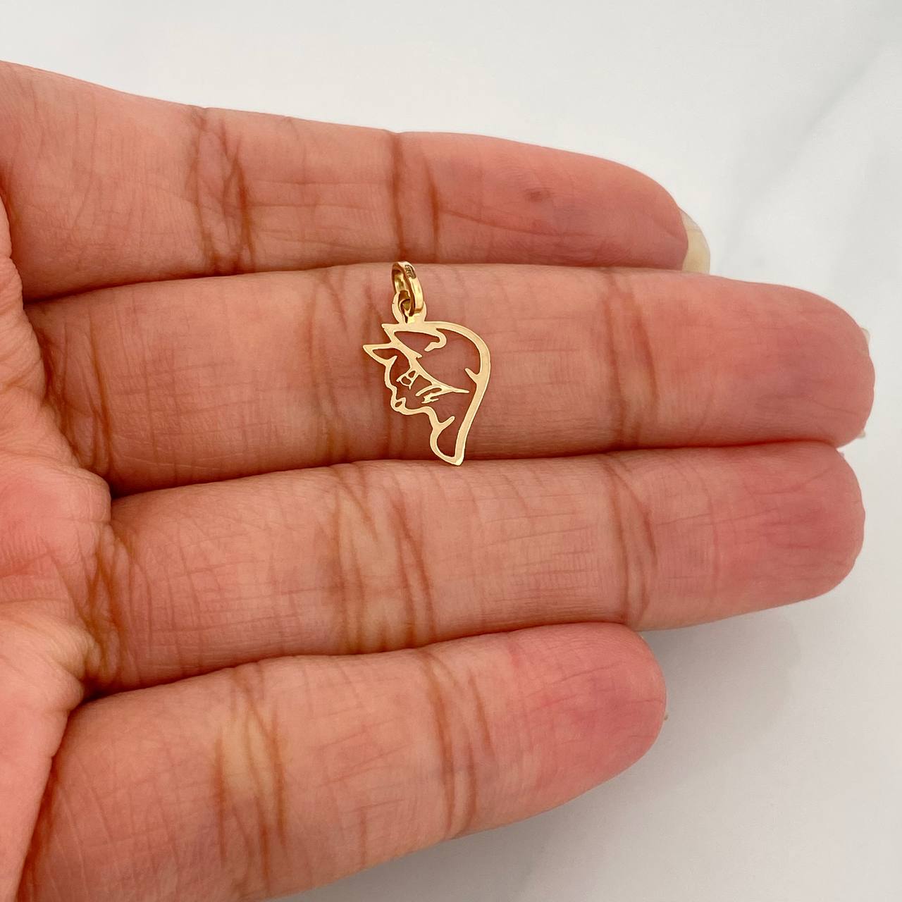 Dije Silueta Gato 0.25gr / 1.8cm / Oro Amarillo 18K %