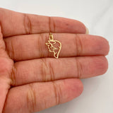 Dije Silueta Gato 0.25gr / 1.8cm / Oro Amarillo 18K %