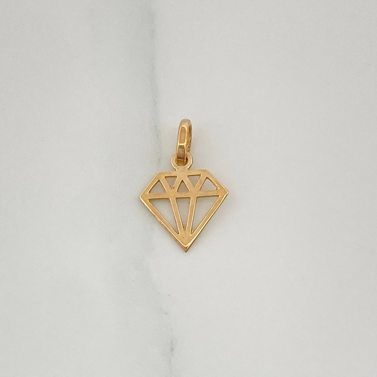 Dije Diamante 0.25gr / 1.4cm / Oro Amarillo 18K %