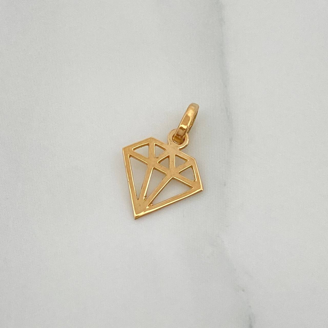 Dije Diamante 0.25gr / 1.4cm / Oro Amarillo 18K %