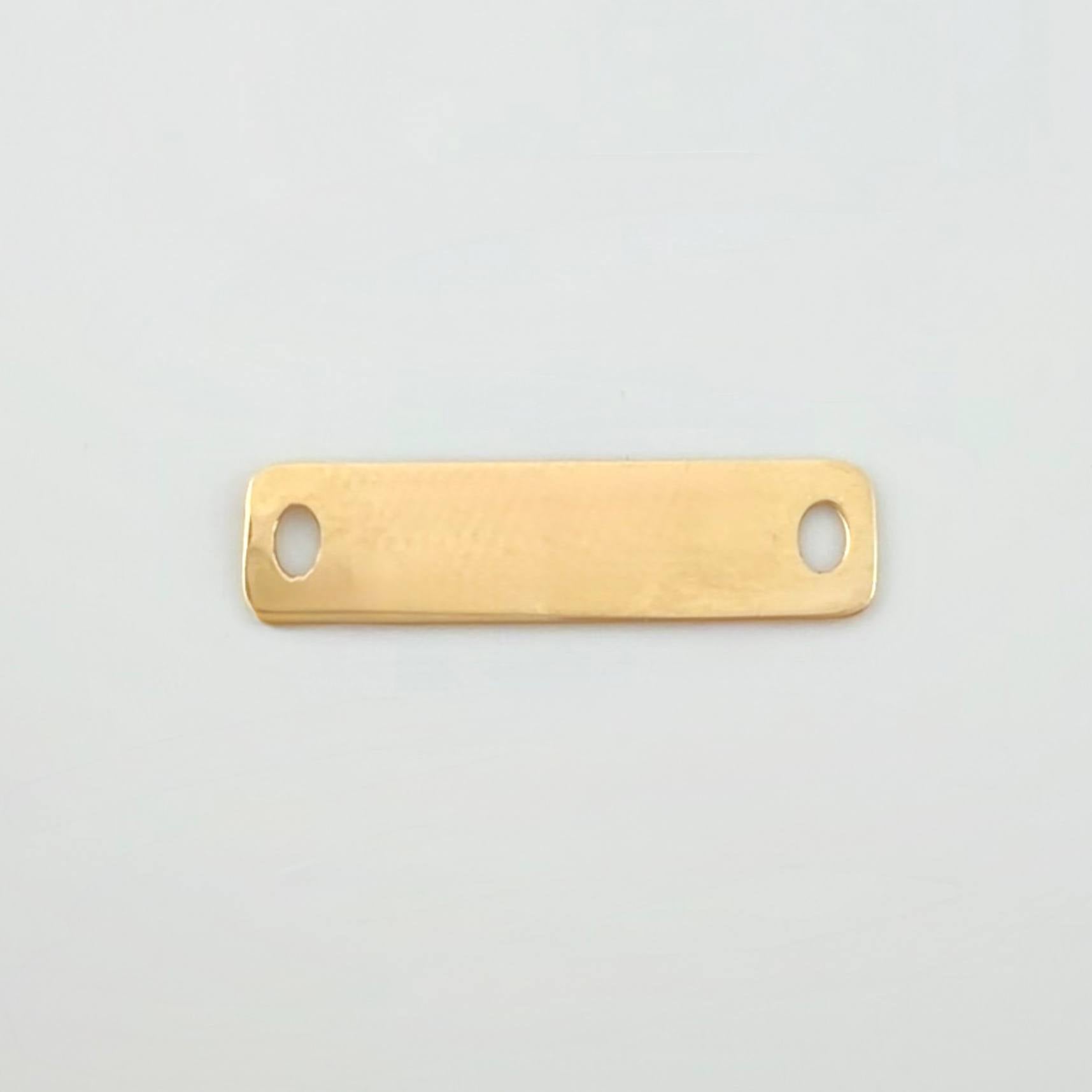 Herraje Rectangular 0.35gr / 2cm / Oro Amarillo 18K