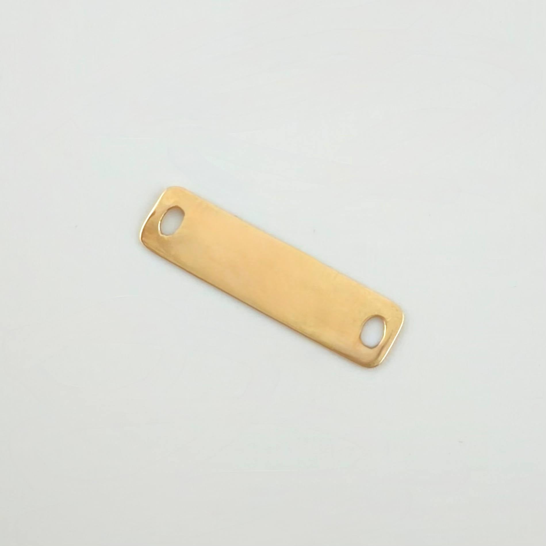 Herraje Rectangular 0.35gr / 2cm / Oro Amarillo 18K ©