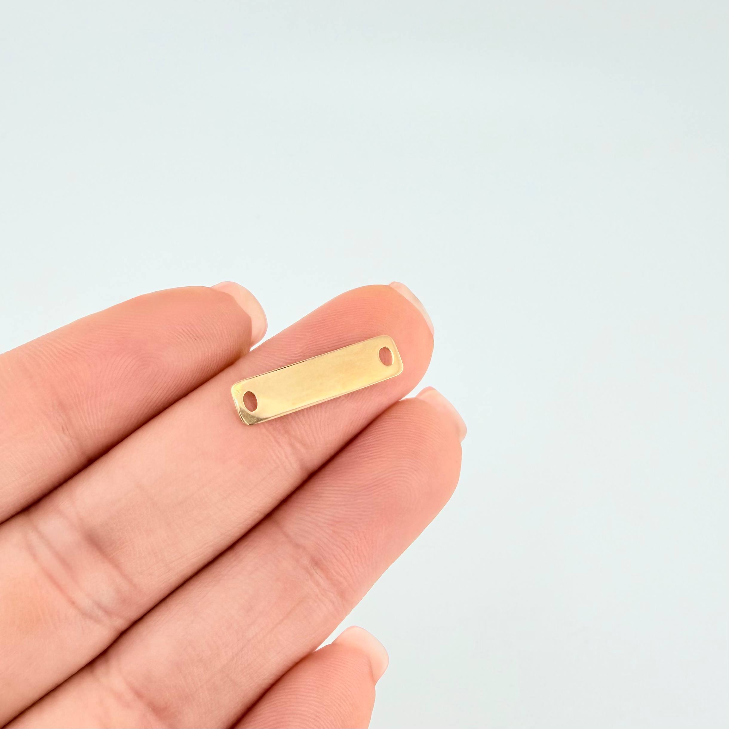 Herraje Rectangular 0.35gr / 2cm / Oro Amarillo 18K ©