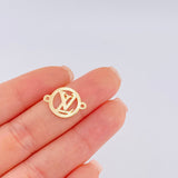 Herraje Circulo Letra 0.45gr / 1.5cm / Oro Amarillo 18K *