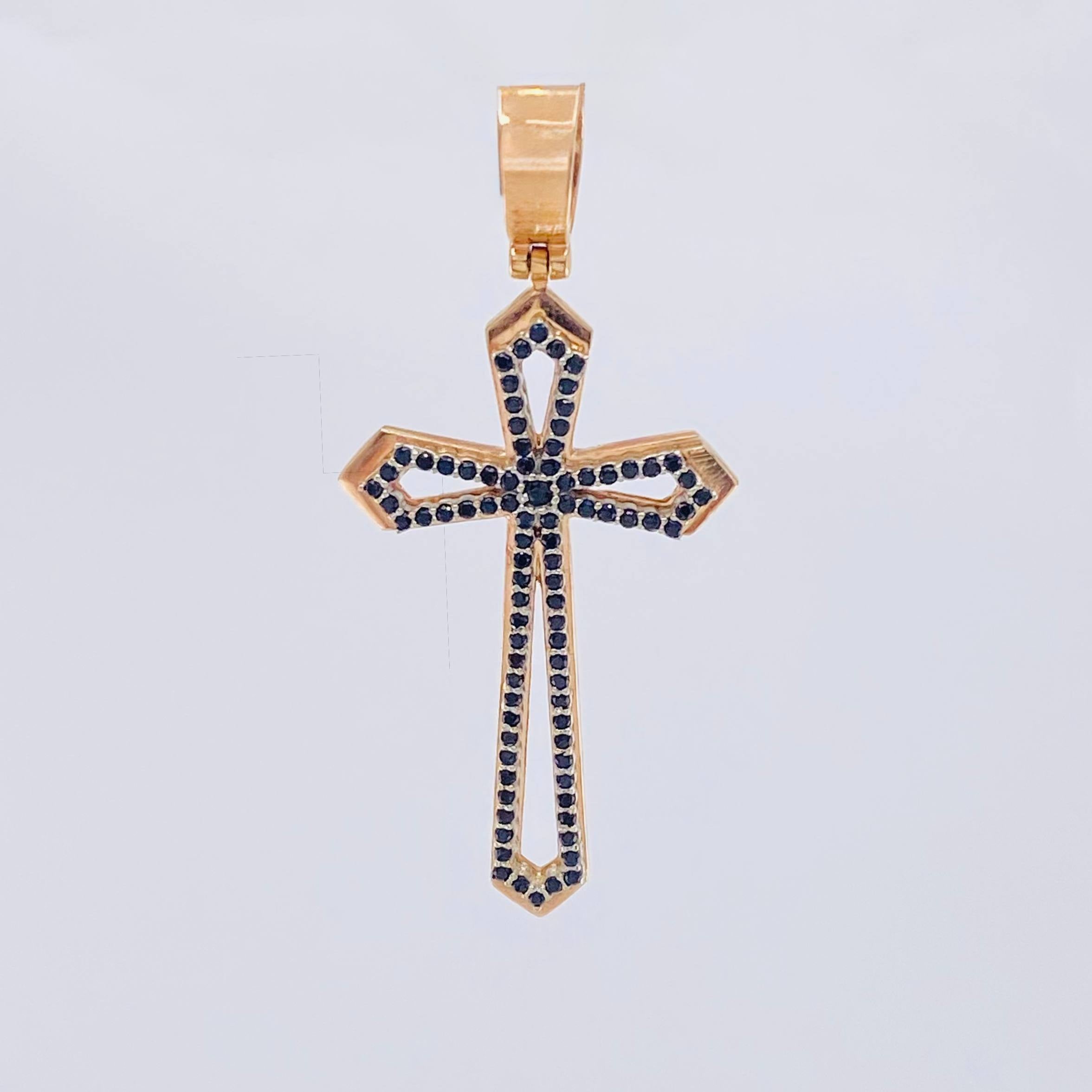 Dije Cruz Romana 10.2gr / 6cm / Oro Rosa 18K ©