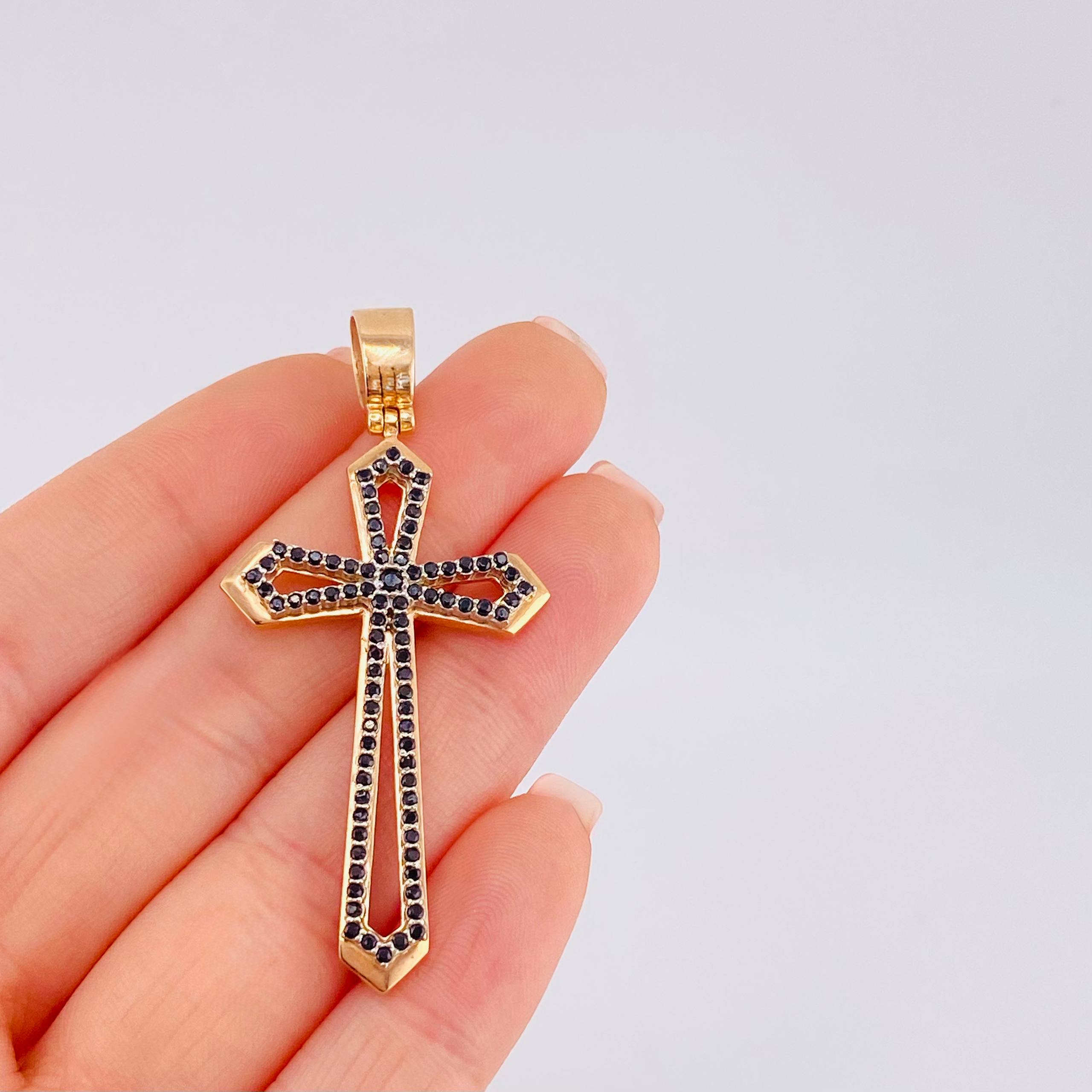 Dije Cruz Romana 10.2gr / 6cm / Oro Rosa 18K ©