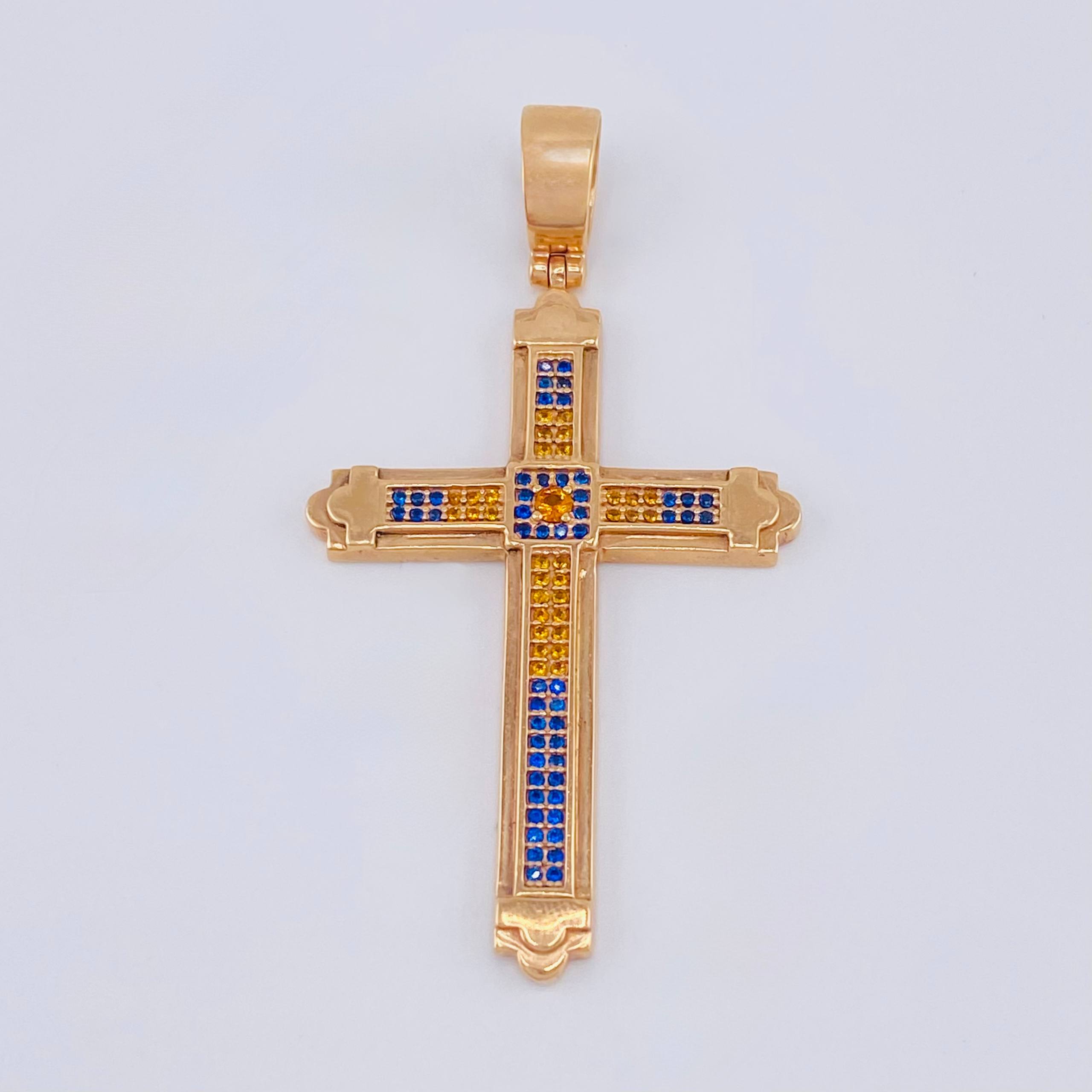 Dije Cruz Rumanic 8.25gr / 6cm / Oro Rosa 18K ©