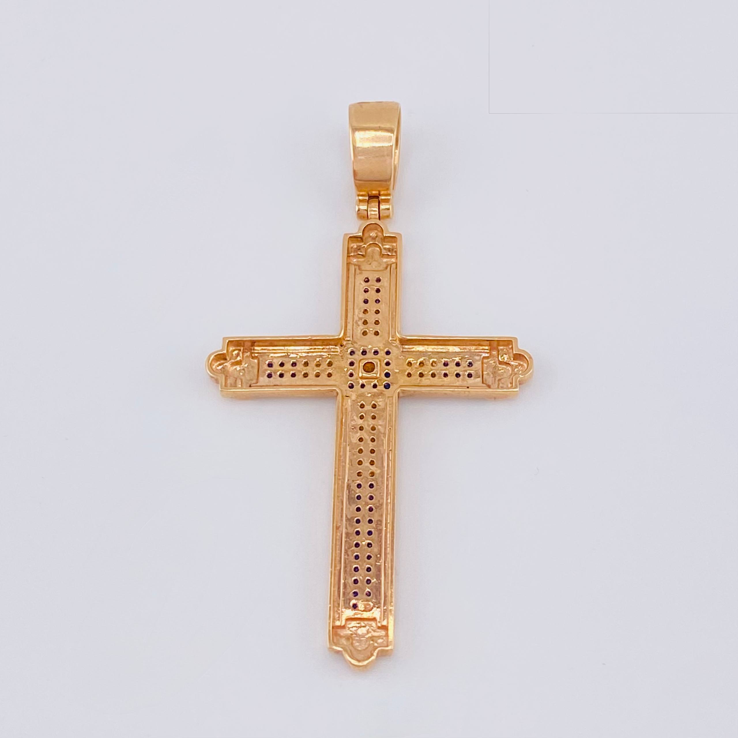 Dije Cruz Rumanic 8.25gr / 6cm / Oro Rosa 18K ©