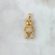 Dije Oso Articulado 8.6gr / 3.7cm / Moño - Circones Blancos Y Azules Oro Amarillo 18K *
