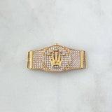 Herraje Cinturon Corona Rx 7.35gr / 3.7cm / Circones Blancos Oro Amarillo 18K *