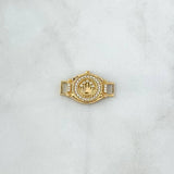 Herraje Cinturon Corona Rx 2.8gr / 2.3cm / Circones Blancos Oro Amarillo 18K *