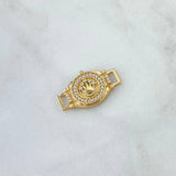 Herraje Cinturon Corona Rx 2.8gr / 2.3cm / Circones Blancos Oro Amarillo 18K *