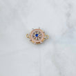Herraje Timon Movil 3.95gr / 2.4cm / Circones Blancos Y Azul Tres Oros 18K *