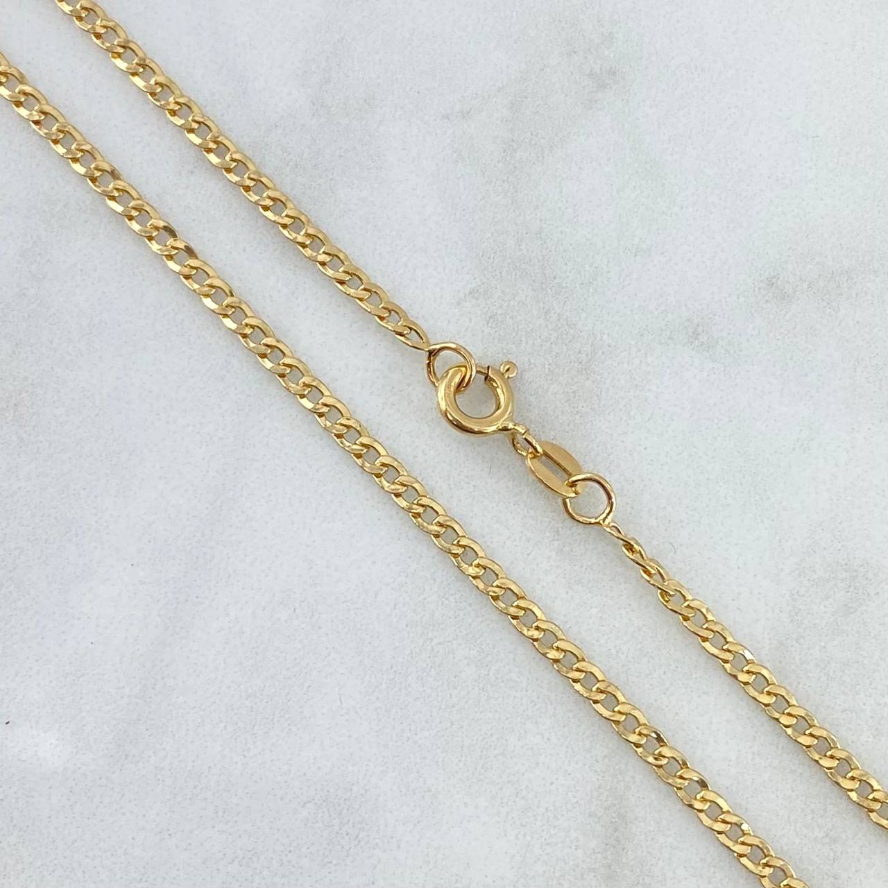 Cadena Cubana 3.5gr / 50cm / 2.4mm Oro Amarillo +0 18K