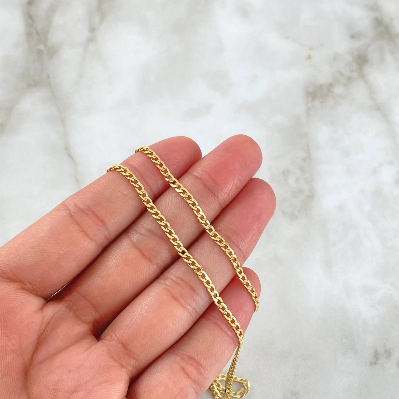 Cadena Cubana 3,4gr / 45cm / 2.2mm Oro Amarillo +0 18K