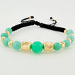 Pulsera Tejida Morrallas Cilindros 6Mm-5Mm-3Mm Dos Oros Amarillo Rosa 18K