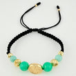 Pulsera Tejida Virgen Milagrosa Morallas 8Mm-7Mm-6Mm-5Mm-3Mm Oro Amarillo 18K