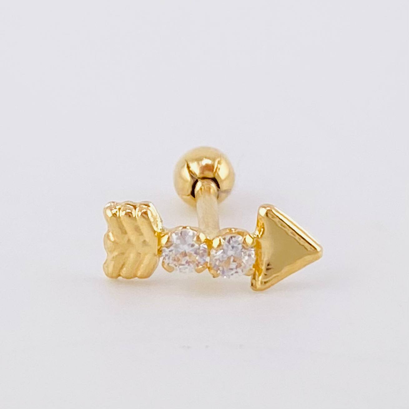 Piercing Flecha 0.35 g / 1.2 cm Oro Amarillo 18K