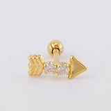 Piercing Flecha 0.35 g / 1.2 cm Oro Amarillo 18K
