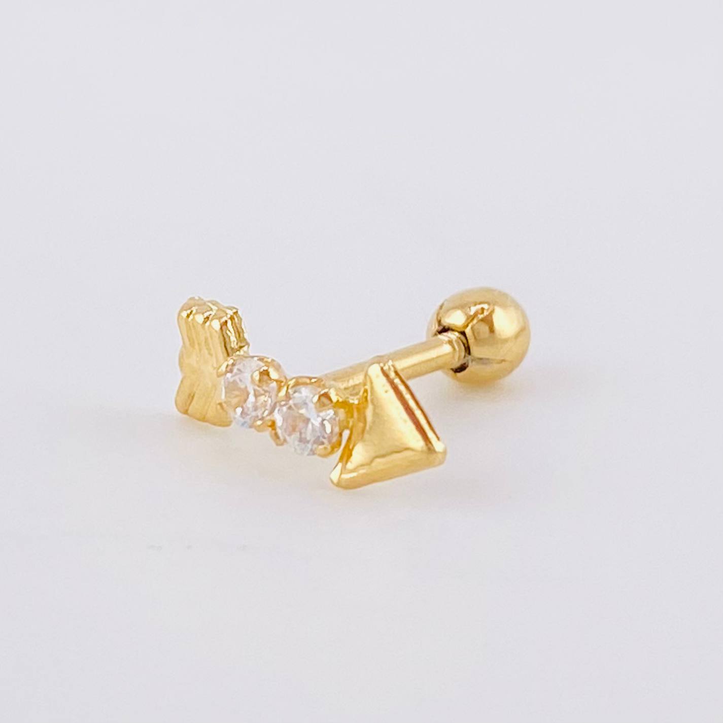 Piercing Flecha 0.35 g / 1.2 cm Oro Amarillo 18K