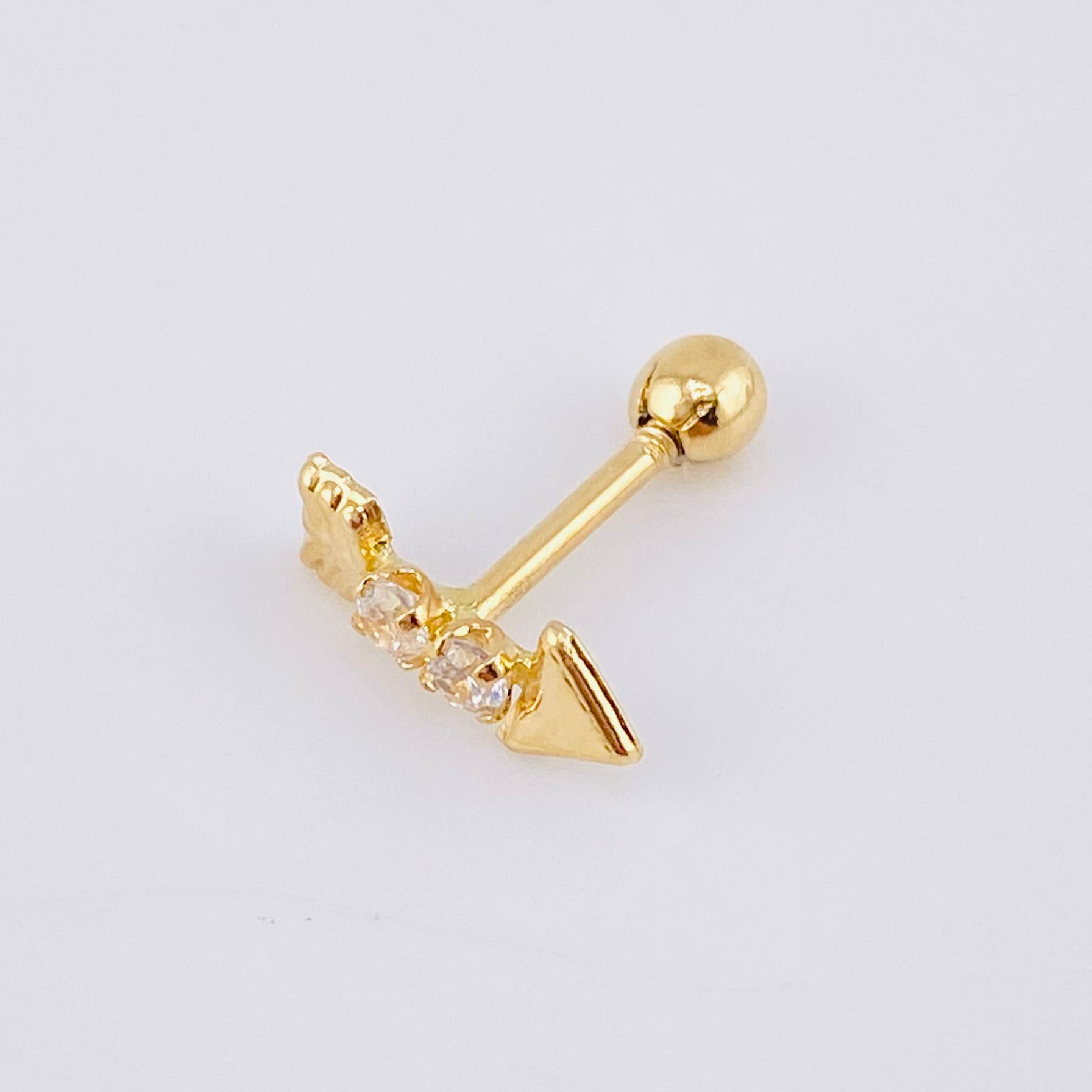 Piercing Flecha 0.35 g / 1.2 cm Oro Amarillo 18K