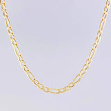 Cadena Figaro 7.4g / 60cm / 4mm Oro Amarillo 18K