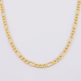 Cadena Figaro 7.4g / 60cm / 4mm Oro Amarillo 18K