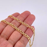 Cadena Figaro 7.7g / 60cm / 4.4mm Oro Amarillo 18K