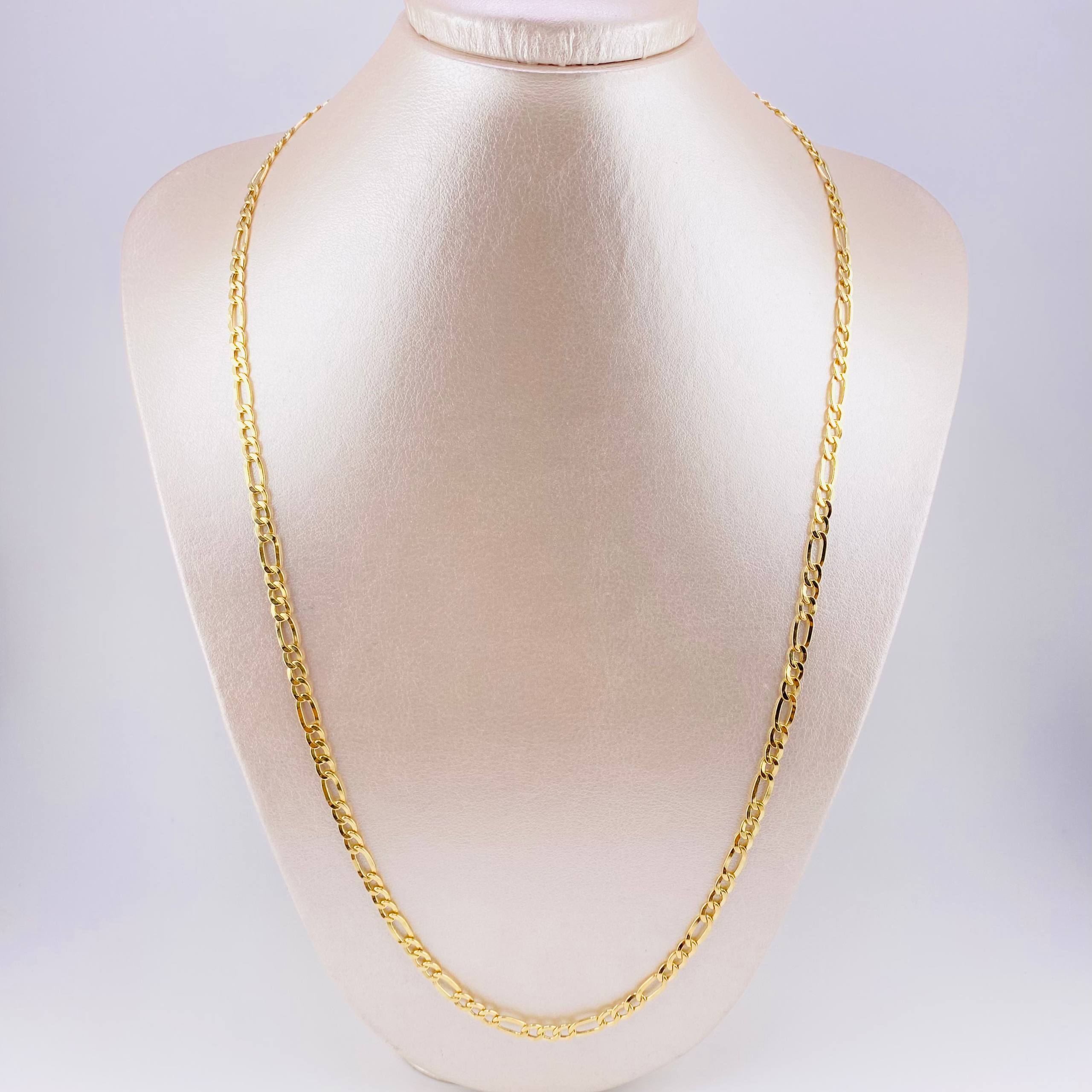 Cadena Figaro 7.7g / 60cm / 4.4mm Oro Amarillo 18K
