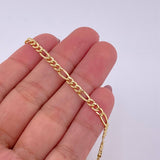 Pulso Figaro 1.4g / 16.9cm / 3.4mm Oro Amarillo 18K