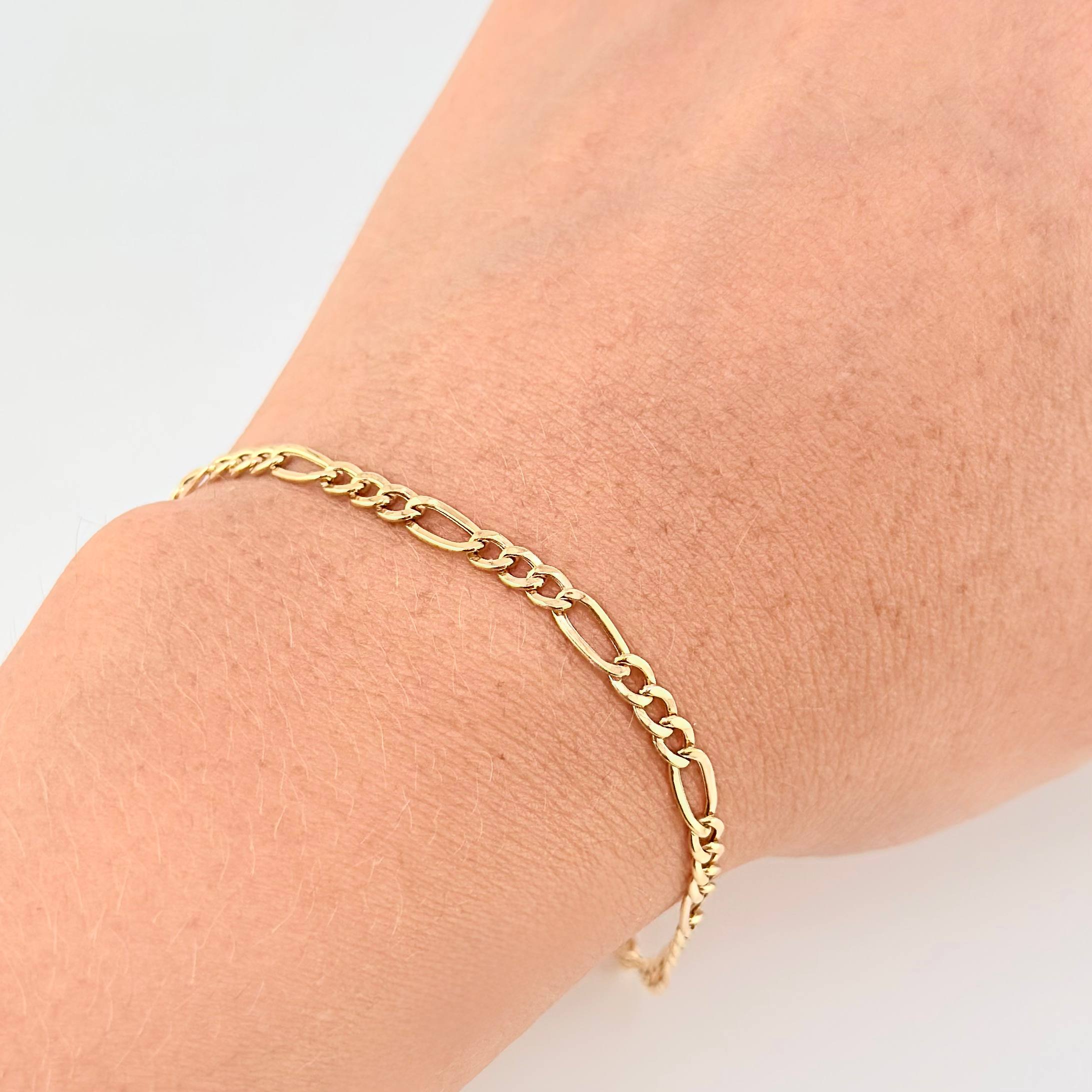 Pulso Figaro 1.55g / 20cm / 3.4mm Oro Amarillo 18K