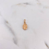 Dije Virgen Milagrosa 0.4gr / 1.6cm / Troquelado Oro Rosa 18K #