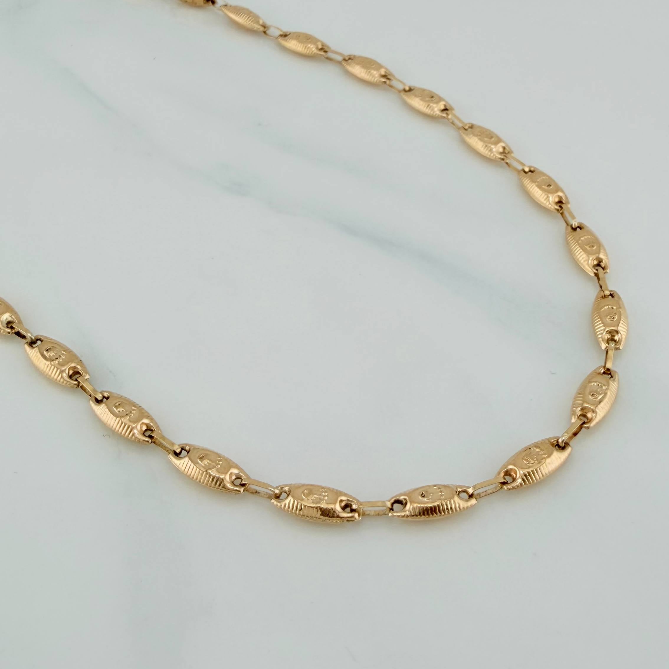 Cadena Rustica Corona 11.3 g / 62 cm / 3.4 mm Oro Amarillo 18K