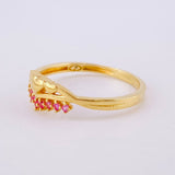 Anillo Corona Corazon 2gr / T7 / Oro Amarillo 18K