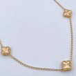 Cadena Espiga Trebol 9.15gr / 49.9cm-52.2cm / 1.2mm Diamantada Oro Amarillo Nac.Esp. 18K &