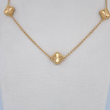 Cadena Espiga Trebol 9.15gr / 49.9cm-52.2cm / 1.2mm Diamantada Oro Amarillo Nac.Esp. 18K &